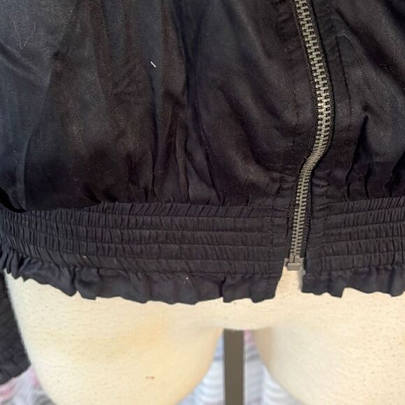 Lovestitch Briar Satin Embroidered Black Bomber Jacket Women’s Medium - Picture 7 of 10